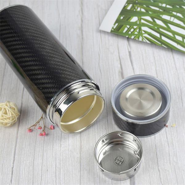 vacuum cup which is made of 999 fine silver and carbon fiber