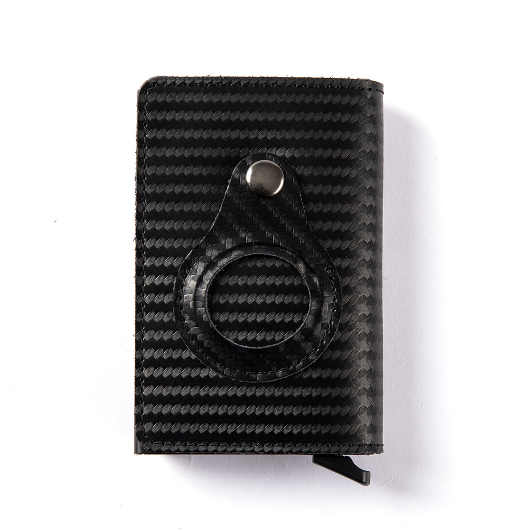 Leather Air Tag Pop Up Wallet 